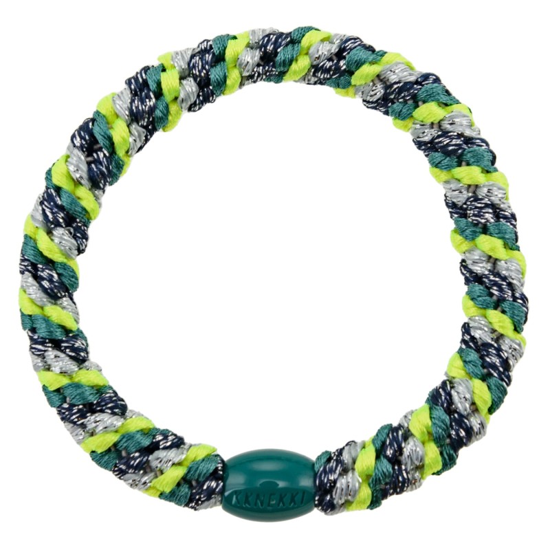 Goma Knekki mix amarillo neón, verde glitter