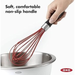 OXO Good Grips 🥣 Batidor Globo Silicona 28 cm Rojo
