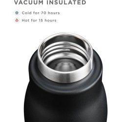 🥤 Botella térmica acero inoxidable 750 ml  negro  Zoku | Things