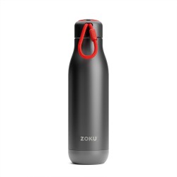 🥤 Botella térmica acero inoxidable 750 ml  negro  Zoku | Things