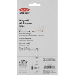 OXO Good Grips - Set de 4 Pinzas Magnéticas Multiusos | Cierre Hermético