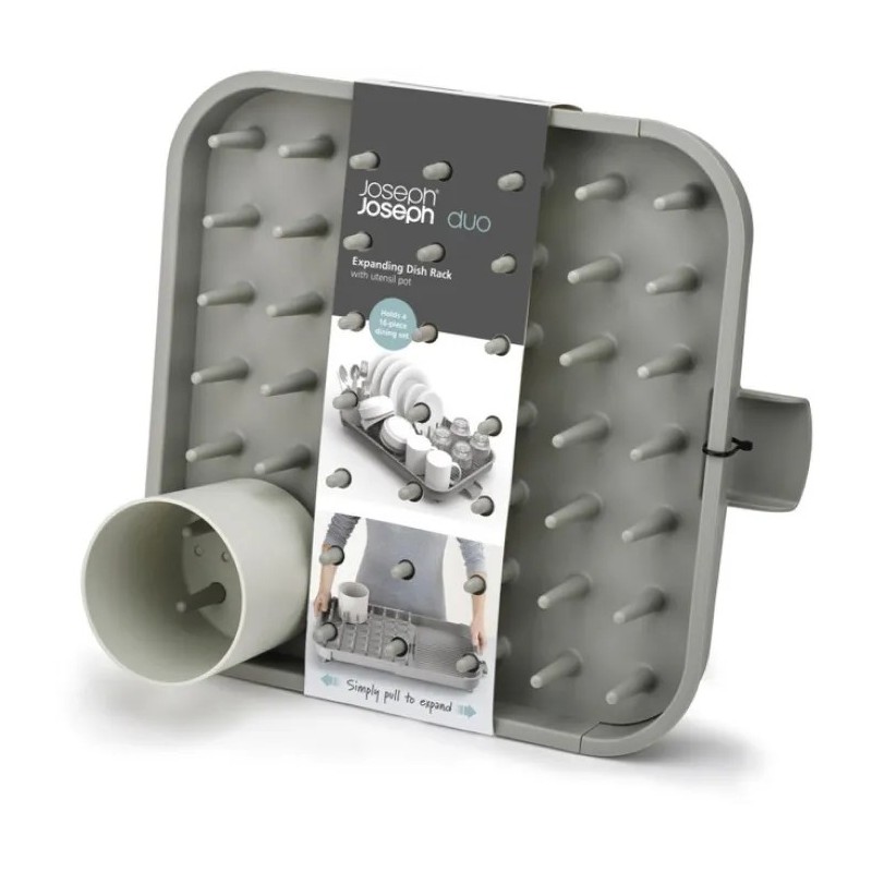 DUO Expandable Dish Rack Grey  Escurridor extensible gris Joseph Joseph | Things