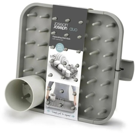DUO Expandable Dish Rack Grey  Escurridor extensible gris Joseph Joseph | Things