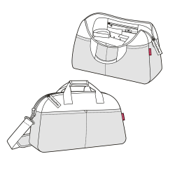 Bolsa de viaje Reisenthel Overnighter twist silver, foto 10