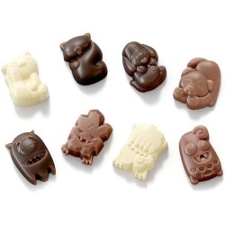 Set 2 Moldes de Silicona para chocolate Mascotas y Monstruos Zoku | Things