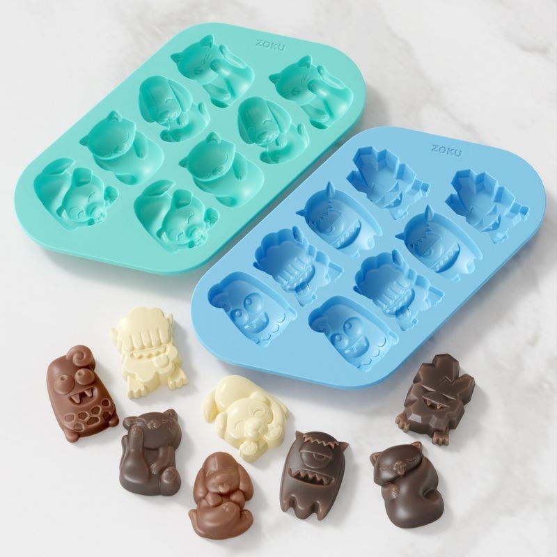Set 2 Moldes de Silicona para chocolate Mascotas y Monstruos Zoku | Things