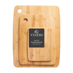 Set de 3 tablas de cortar de bambú Viners, foto 2