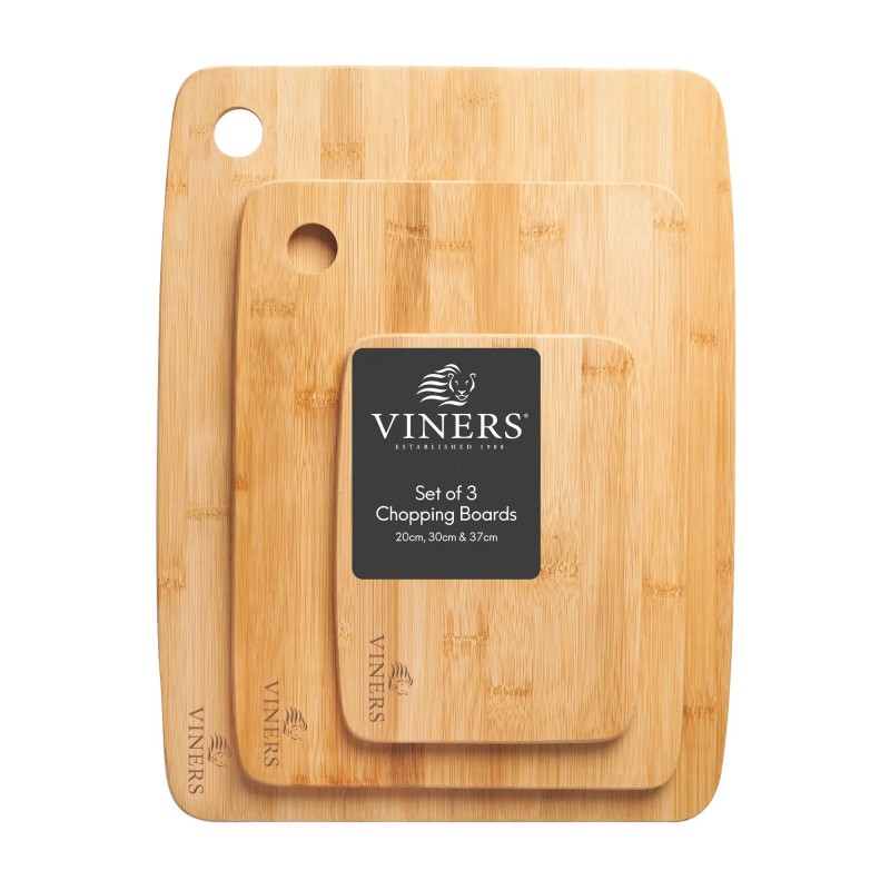 Set de 3 tablas de cortar de bambú Viners, foto 2