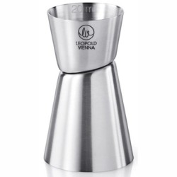 Medidor de Bar Doble 20/40 ml Acero Inoxidable Mate Leopold Vienna