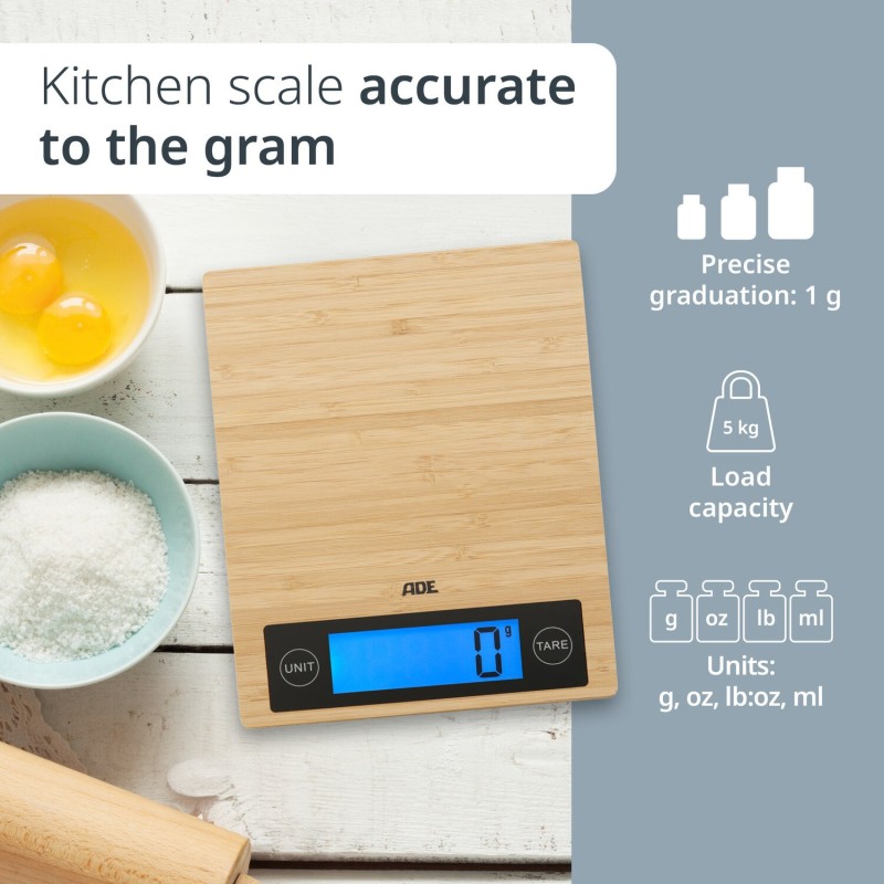 Balanza de Cocina Digital RAMONA BAMBOO ADE 🌿⚖️ | Things