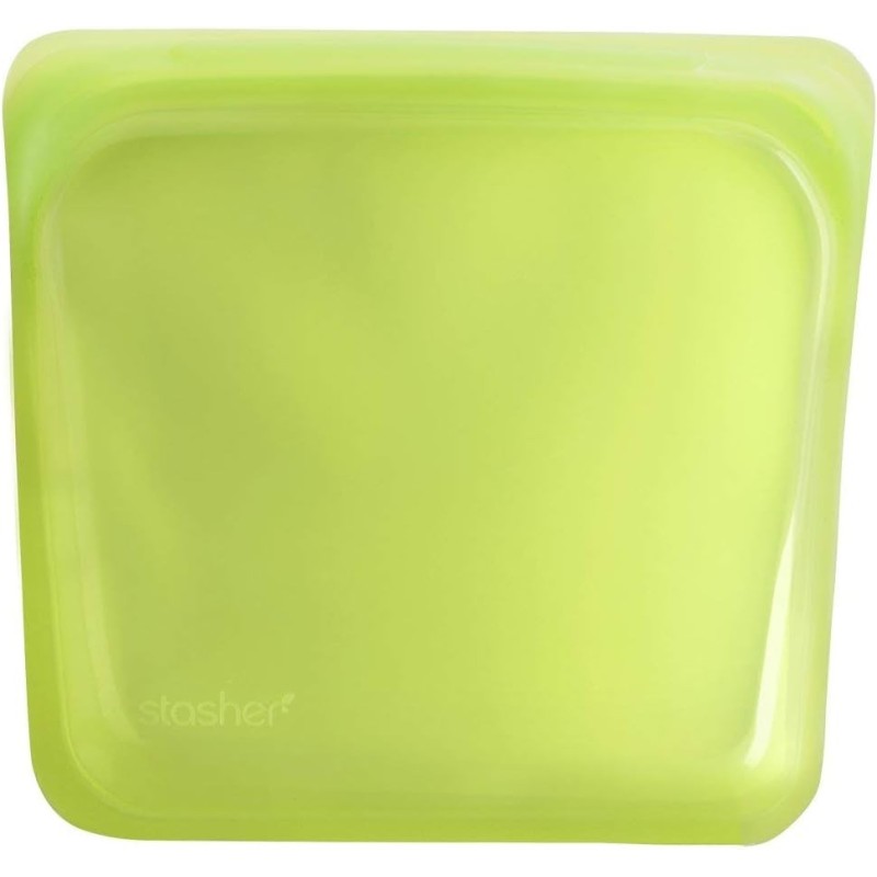 🥪 Stasher Bolsa Reutilizable de Silicona Sandwich Verde Lima 450 ml | Things