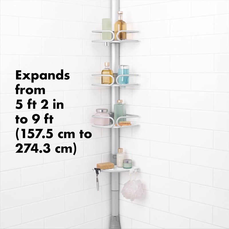 🚿  Estantería Telescópica para Ducha de Aluminio OXO | Things