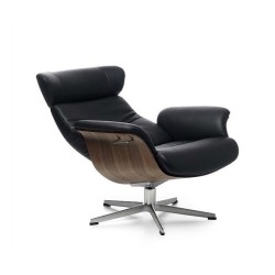 Sillón Timeout madera de nogal piel, foto 8