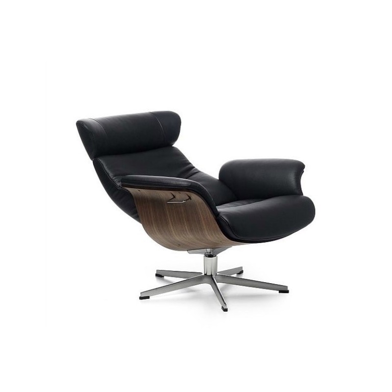 Sillón Timeout madera de nogal piel, foto 8