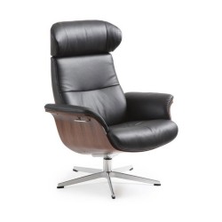 Sillón Timeout madera de nogal piel, foto 5