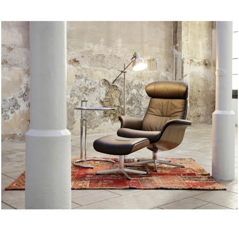 Sillón Timeout madera de nogal piel, foto 4