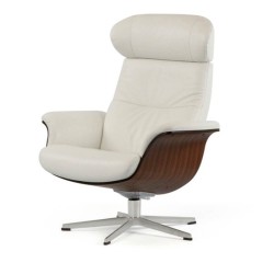 Sillón Timeout madera de nogal piel, foto 13