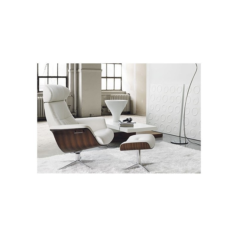 Sillón Timeout madera de nogal piel, foto 16