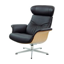 Sillón Timeout madera Roble piel, foto 4