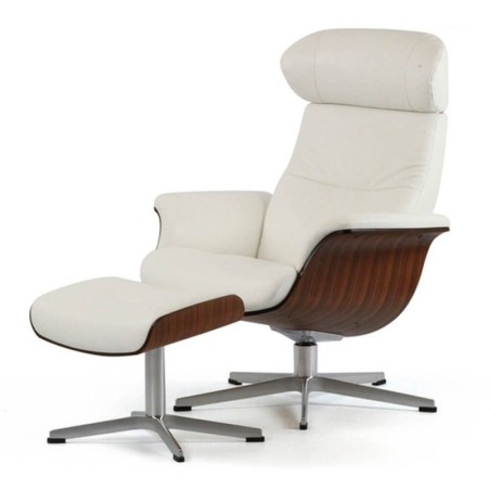 Pack Sillon y reposapies timeout nogal blanco