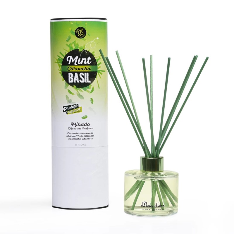 Mikado 125 ml Mint, Citronella & Basil | Boles d'olor