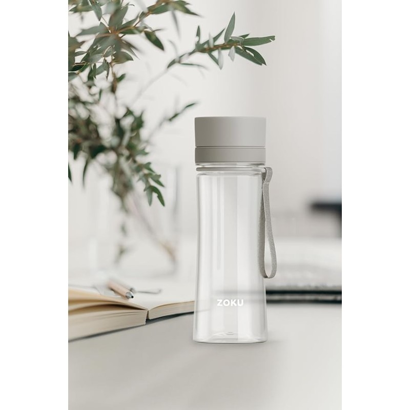Botella ZOKU 400 ml Clear  | Ligera y Compacta
