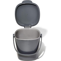 OXO Good Grips compostador de cocina 2,83 L Charcoal abierto