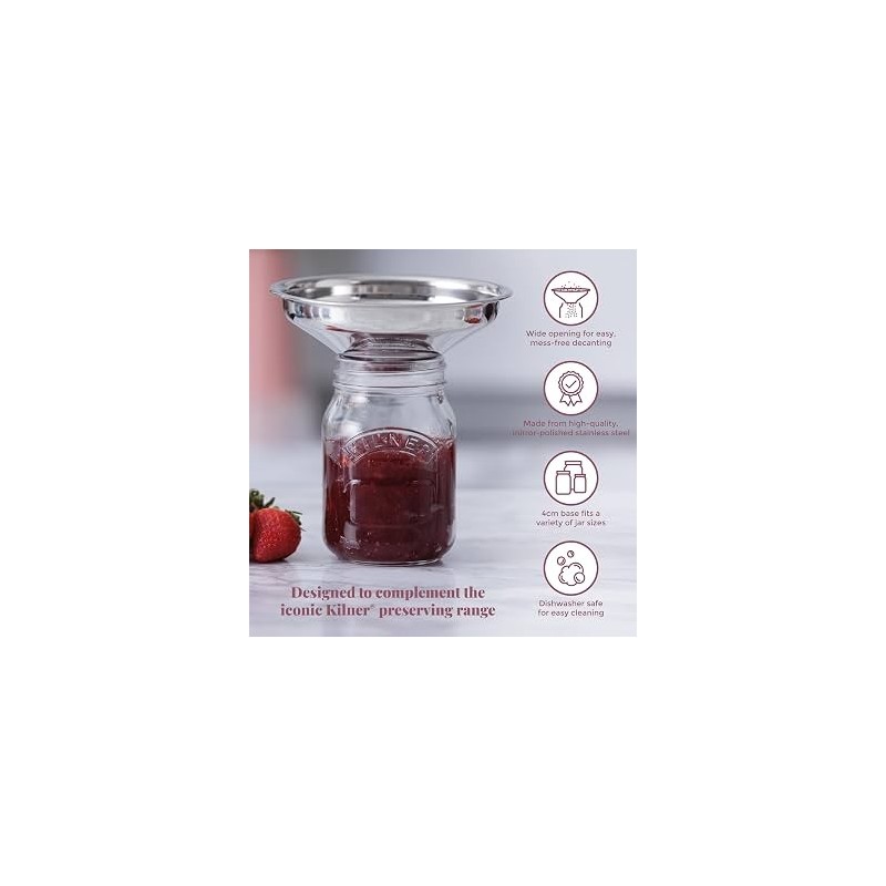 Kilner Easy Fill Embudo de Acero Inoxidable 14,5 cm