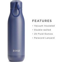 Botella térmica Zoku 750 ml azul marino | Acero inox