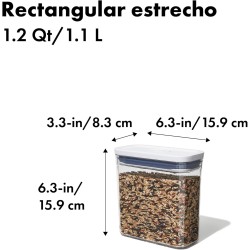 OXO POP rectangular slim 1,1 L | Bote hermético