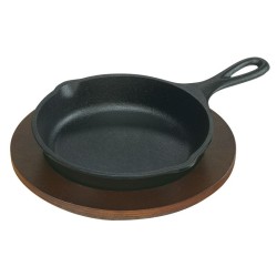 Bajo plato de nogal Lodge 20 cm con sartén de 6,5″