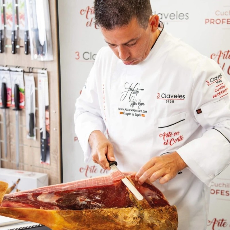 Cuchillo Jamonero Alveolado punta roma POM, foto 2