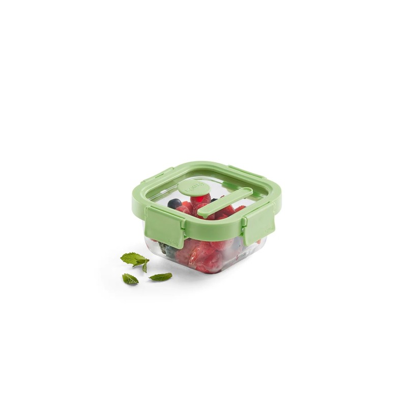 Recipiente hermético vidrio 320 ml cuadrado