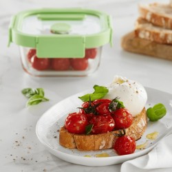 Recipiente hermético vidrio 520 ml cuadrado