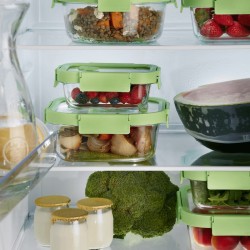 Recipiente hermético vidrio 520 ml cuadrado