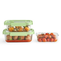 Recipiente hermético vidrio 370 ml rectangular, foto 6
