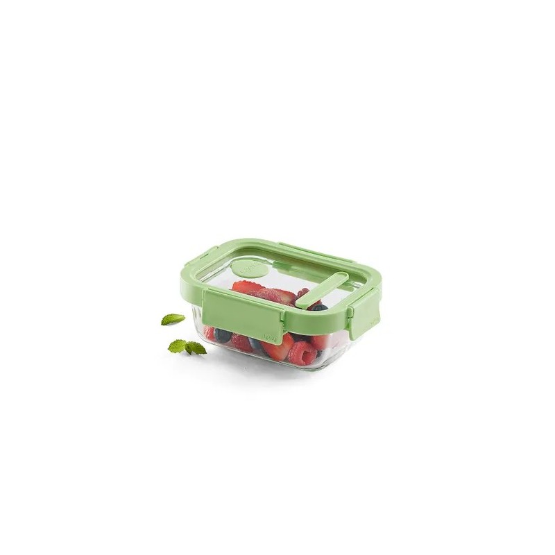 Recipiente hermético vidrio 370 ml rectangular