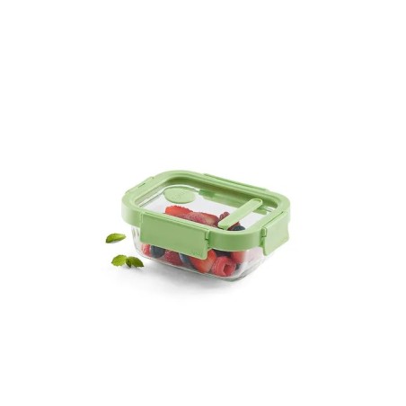 Recipiente hermético vidrio 370 ml rectangular